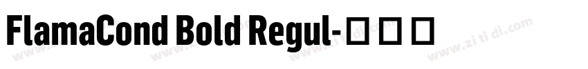 FlamaCond Bold Regul字体转换